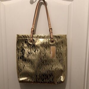 Michael Kors Metallic Gold Large Tote